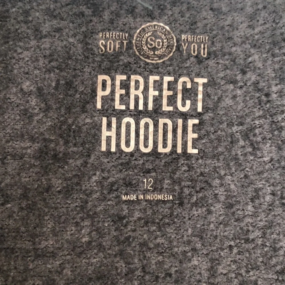 Blue grey hoodie with front pockets SO girls 12 - Picture 3 of 9